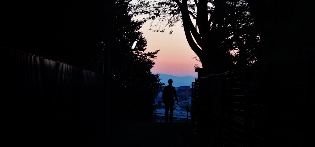 Yokohama Yamate hill Japan sunset